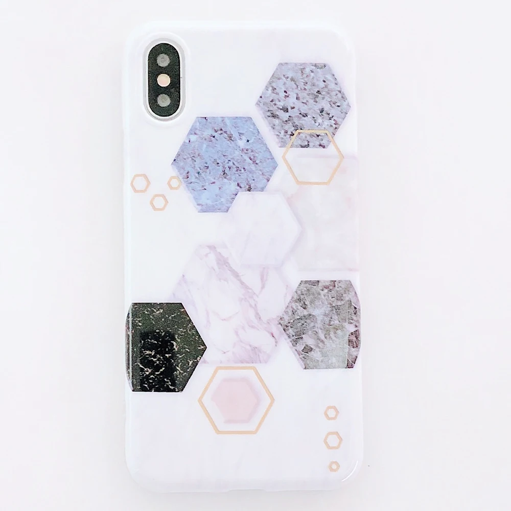 LOVECOM мраморный чехол для телефона для iPhone 11 Pro Max XS Max XR XS 6 6S 7 8 Plus X геометрический треугольник мягкий IMD чехол для телефона подарки