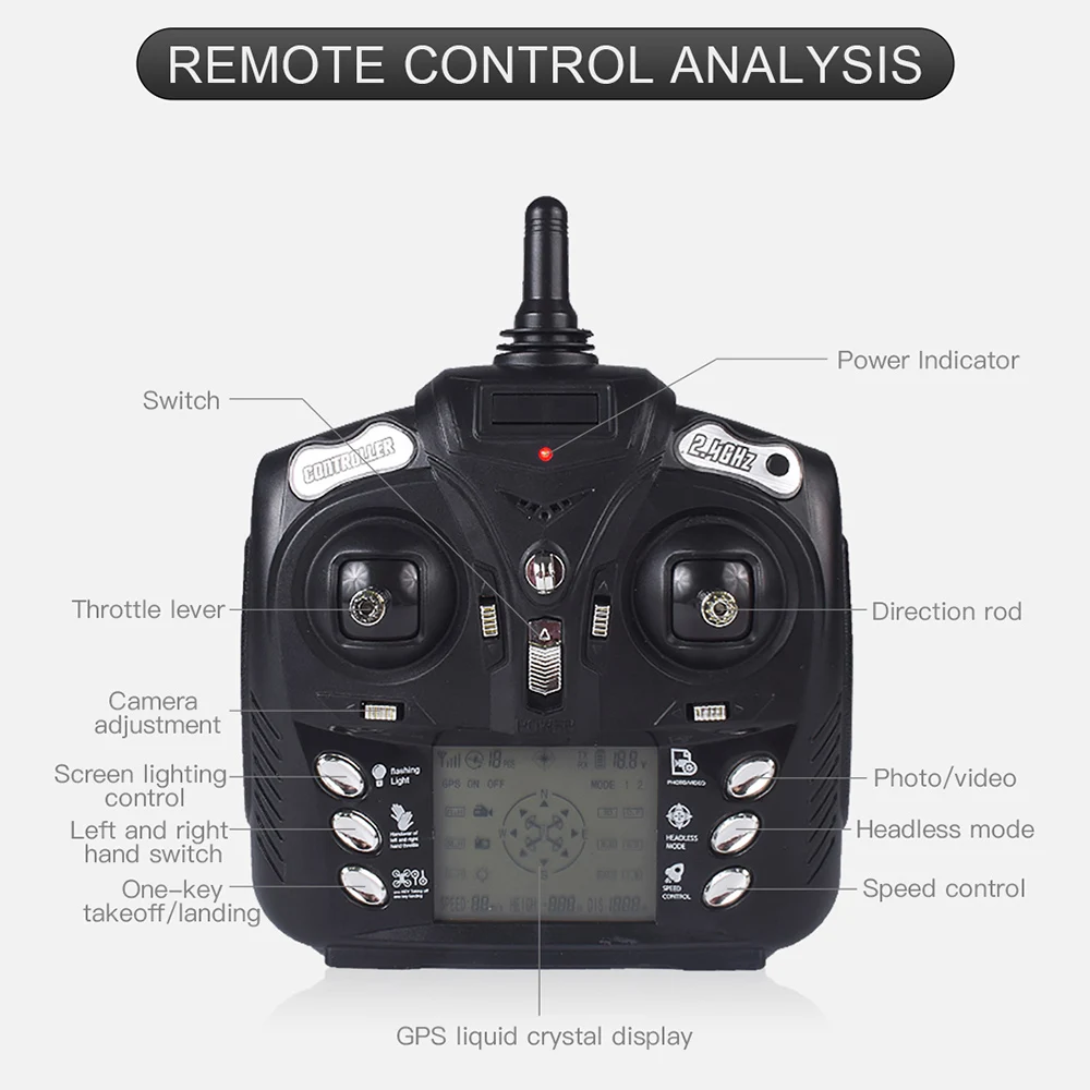 L100 дрона с дистанционным управлением 2,4G 720P 1080P широкоугольный WiFi FPV Камера 6-осевой gps Дрон Авто следовать Радиоуправляемый гексакоптер Электроника RC игрушки для взрослых и детей