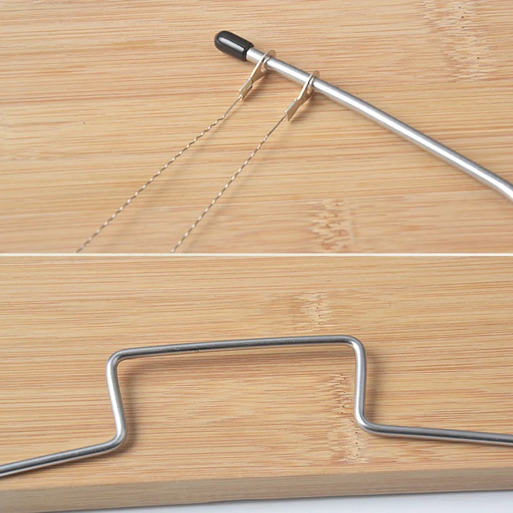 Регулируемый нержавеющая сталь провода торт Slicer Leveler пиццы тесто резак триммер