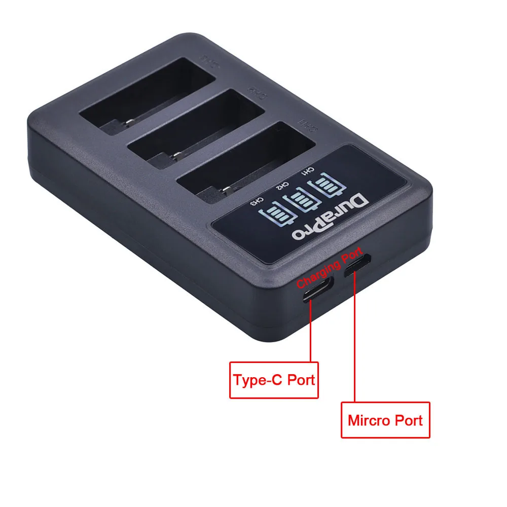 3 канальное Зарядное устройство USB 1 шт. со светодиодным дисплеем с портом Type C и Micro