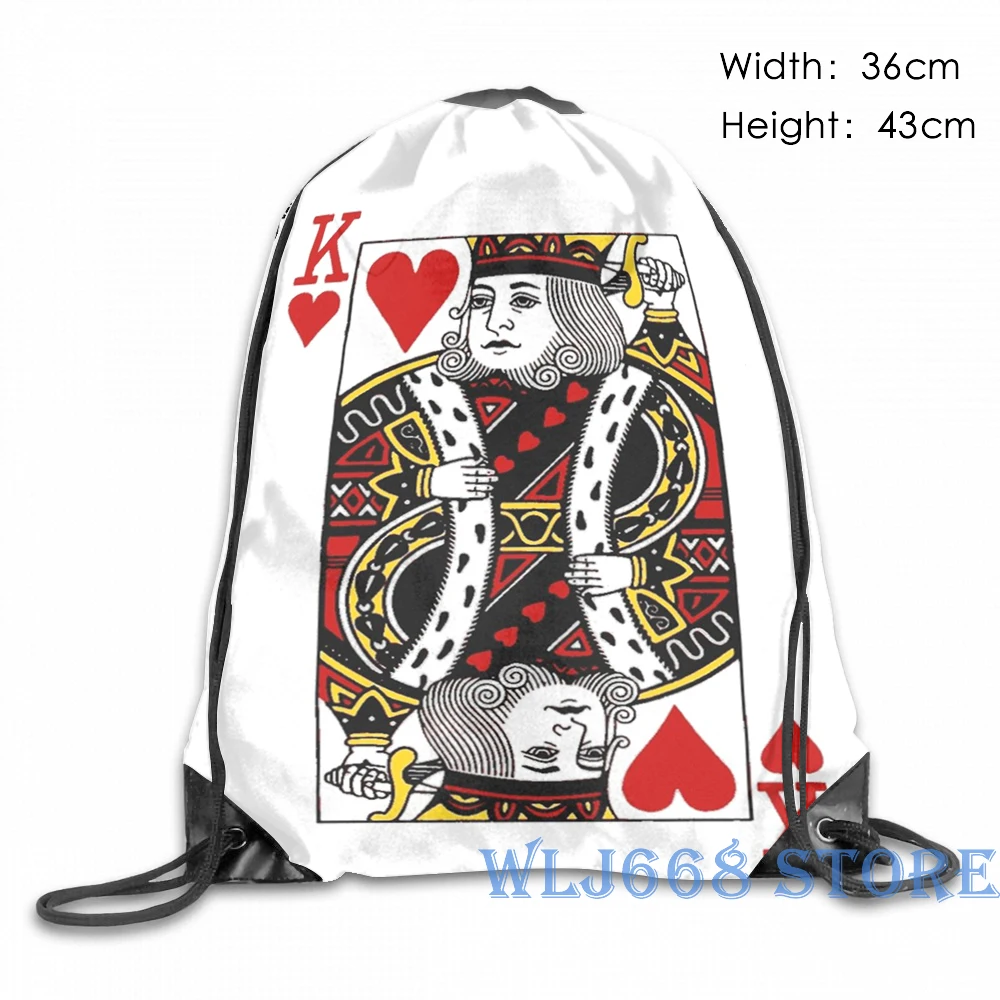 Забавные сумки через плечо с графическим принтом женский рюкзак на одно KING OF HEARTS