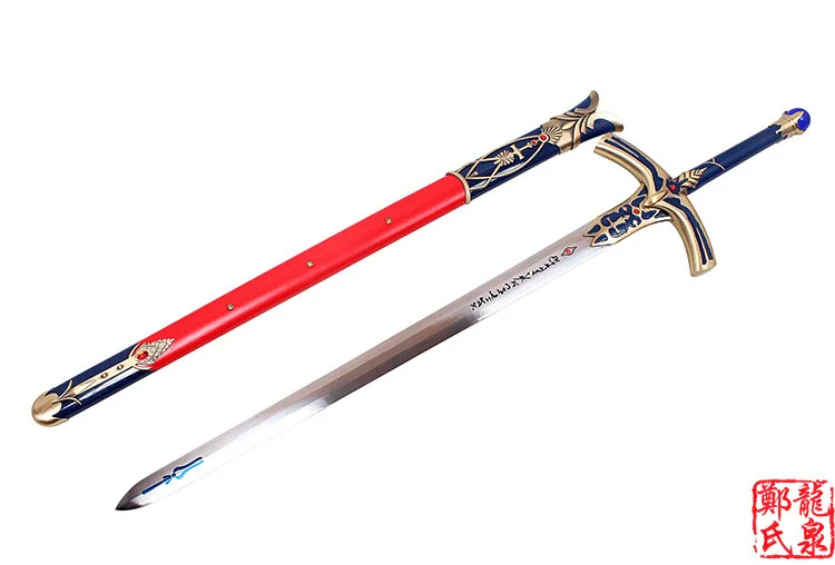 For Fate/Stay Night Saber Lily 45&quot Real Carbon Steel Cosplay Prop Swords With Wooden Scabbard Excalibur Sword New Brand | Дом и сад