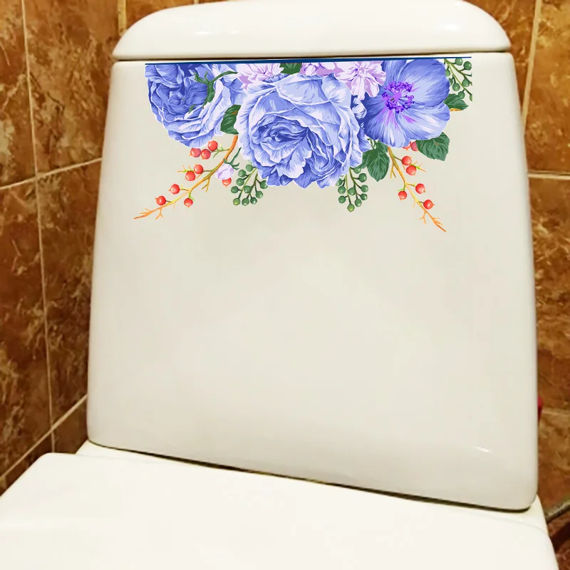 Классические синие настенные наклейки YOJA 22 7x11 7 см в виде букета креативные