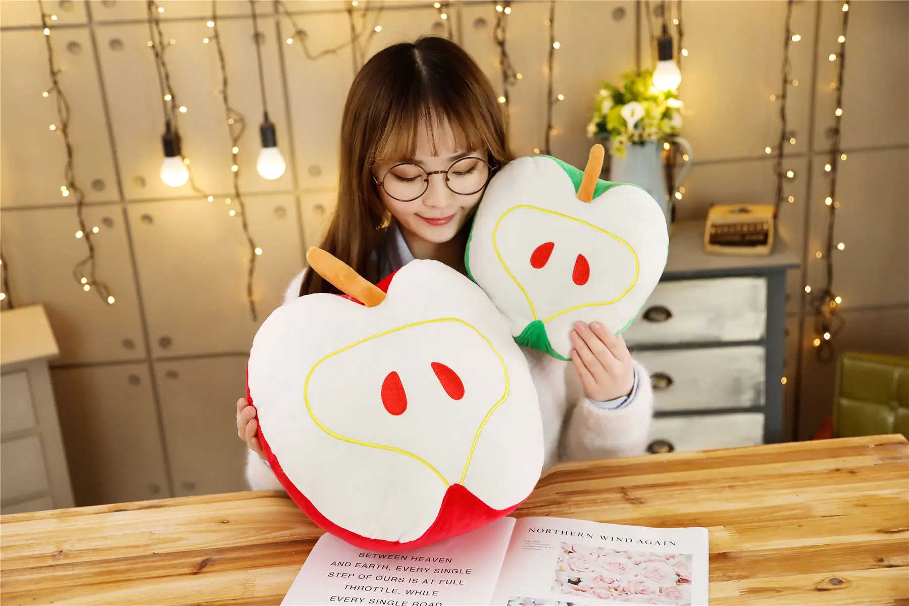 15-35 см милые реалистичные яблока плюшевые игрушки подушки мягкие Kawaii моделирование фруктовая кукла для детей подарок для маленьких девочек