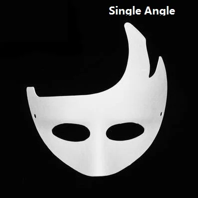 Single Angle YOFAY, цветные Вечерние Маски для рисования, маска для лица с рисунком, маска для рисования, Венеция, вырезка, пустые маски для детского сада, сделай сам, поставка рукоделия - Цвет: Single Angle
