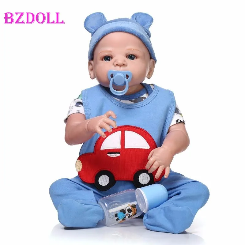 55 см силиконовая кукла Реборн игрушки реалистичные милые куклы для