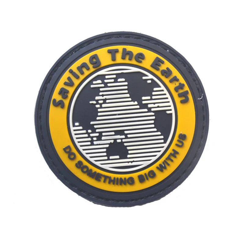 Saving The Earth Tactical Morale Patch DO SOMETHING BIG WITH US 3D Embroidered Applique Hook &amp Loop High Quality Clothing Badge | Дом и сад