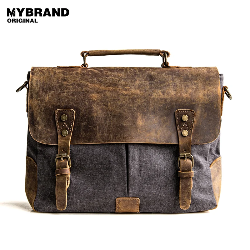 Mybrandoriginal сумка мужская парусиновая сумки старинные ранцы кожаные большой