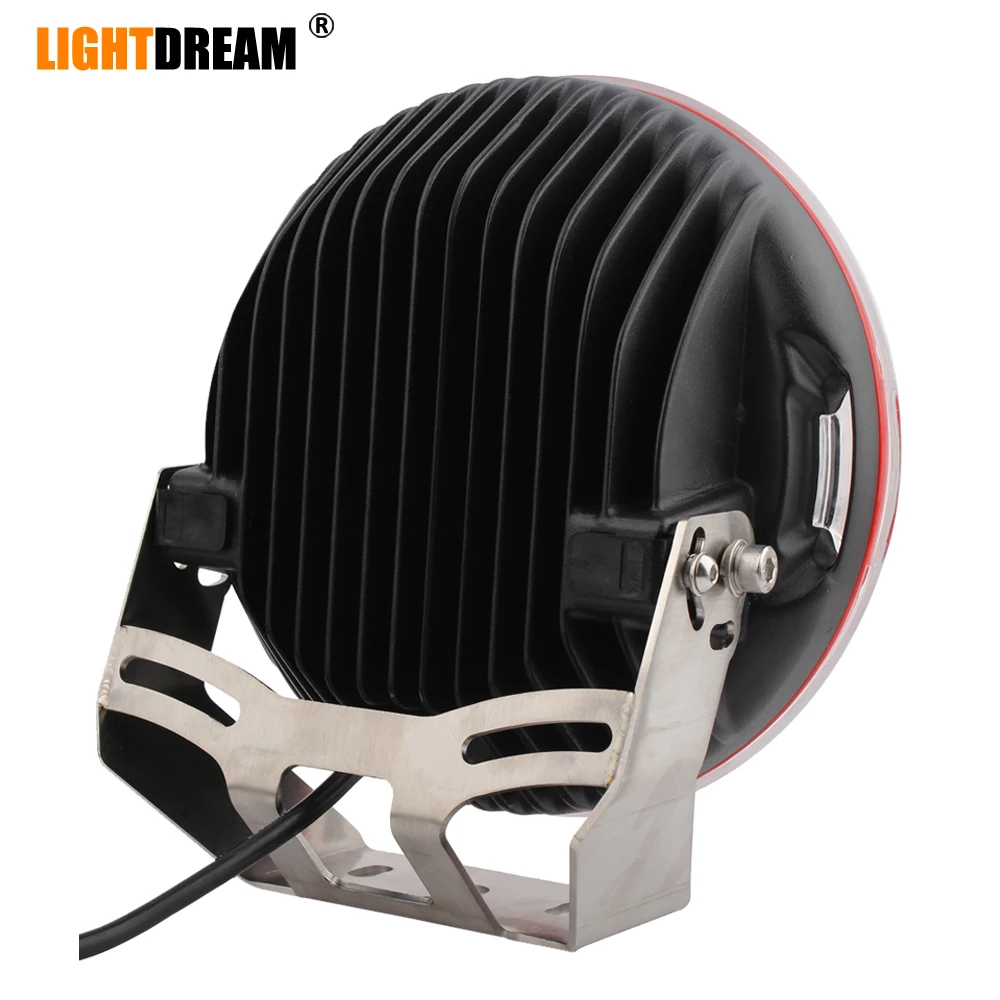 9 &quotдюймовый круглый 185 Вт Светодиодные фары 12V 24V черный красный светодиодный
