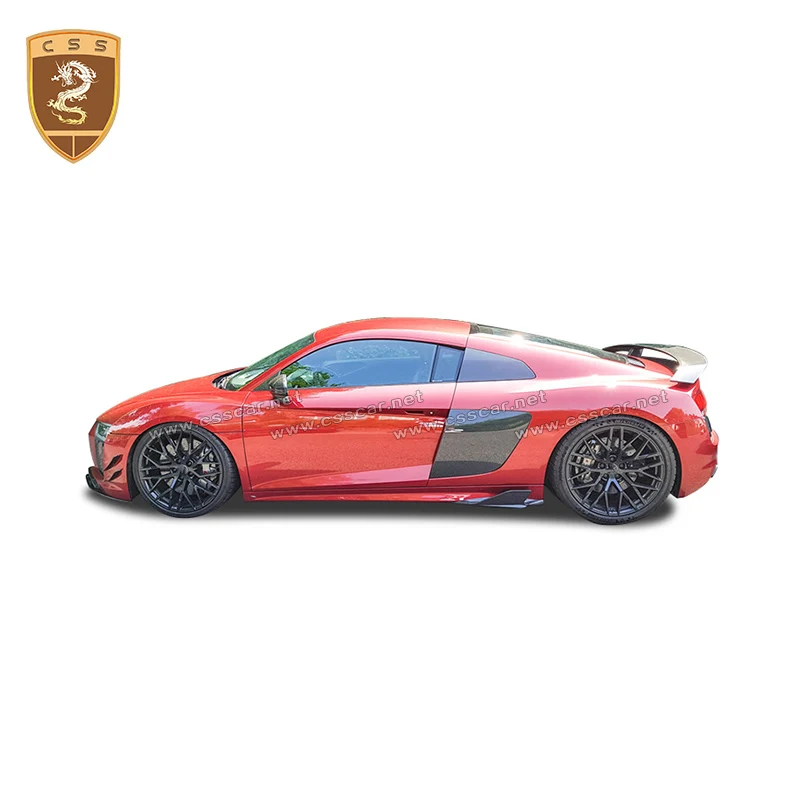 Передний бампер из углеродного волокна для Audi R8 C, стильный спойлер из углеродного волокна для автомобиля, аксессуары для автомобиля