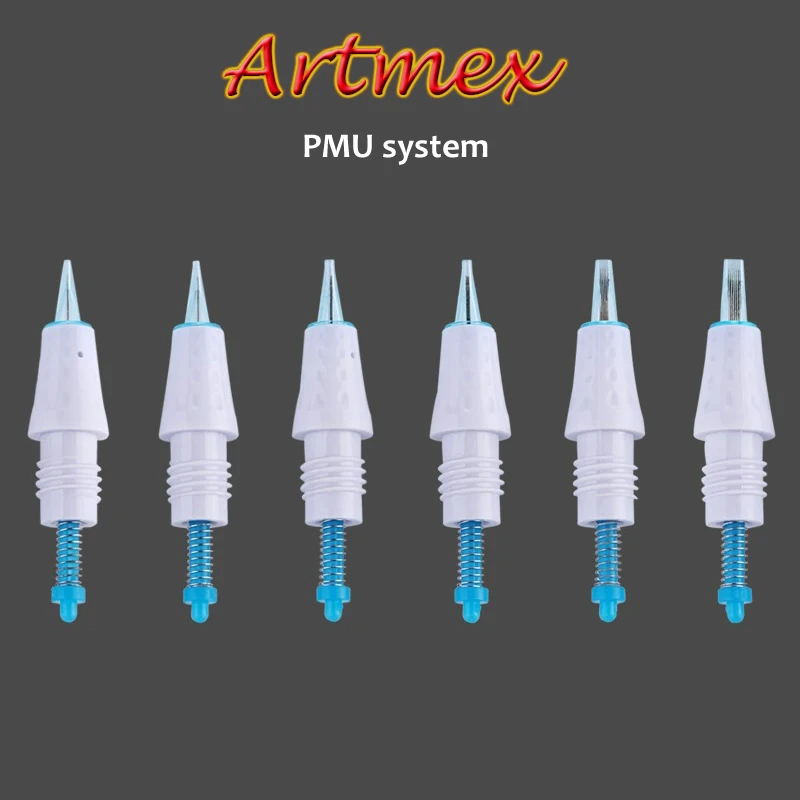 50 шт. тату иглы картридж R1 R3 R5 F5 F7 используется для Artmex V8 V6 PMU полупостоянные бровей