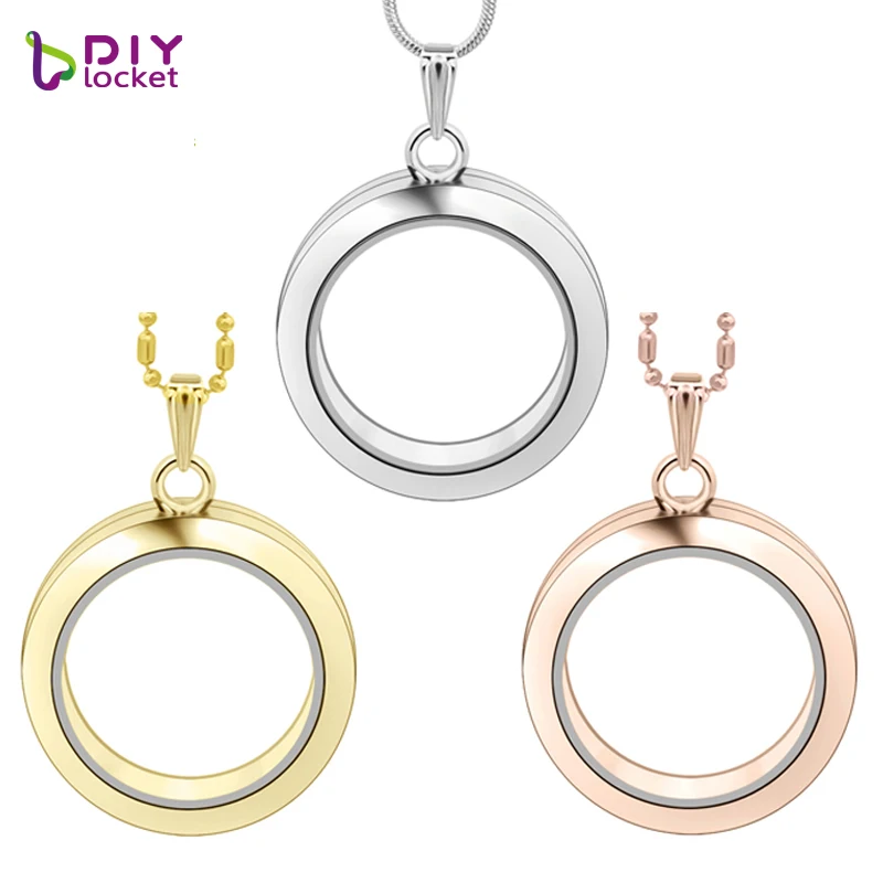 Diylocket 30 мм круглый плавающий медальон из цинкового сплава Магнитный стеклянный с