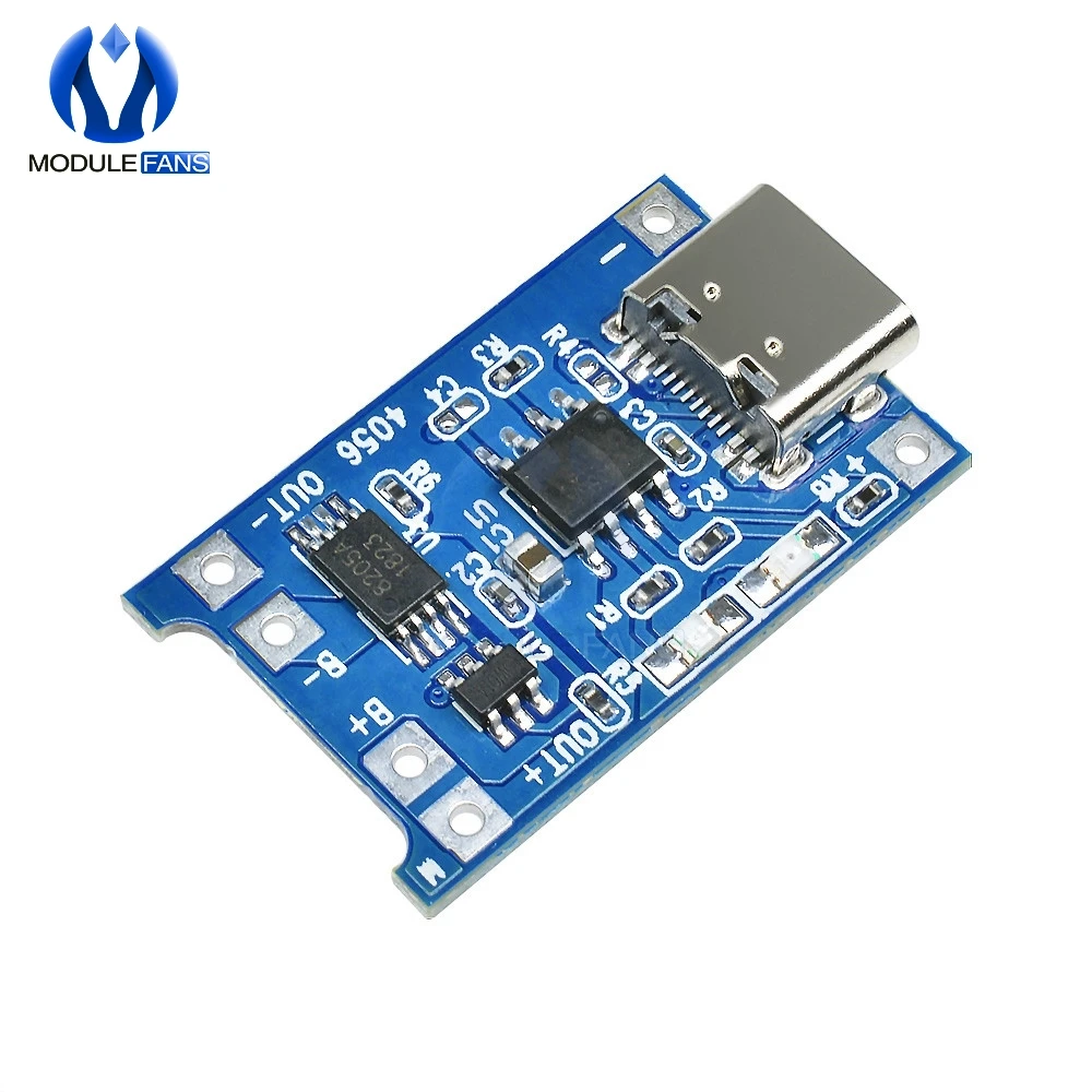 10 шт. Type-c USB 5 В 1A 18650 литиевая батарея зарядное устройство TP4056 модуль зарядная плата с защитой двойные функции 1A li-ion
