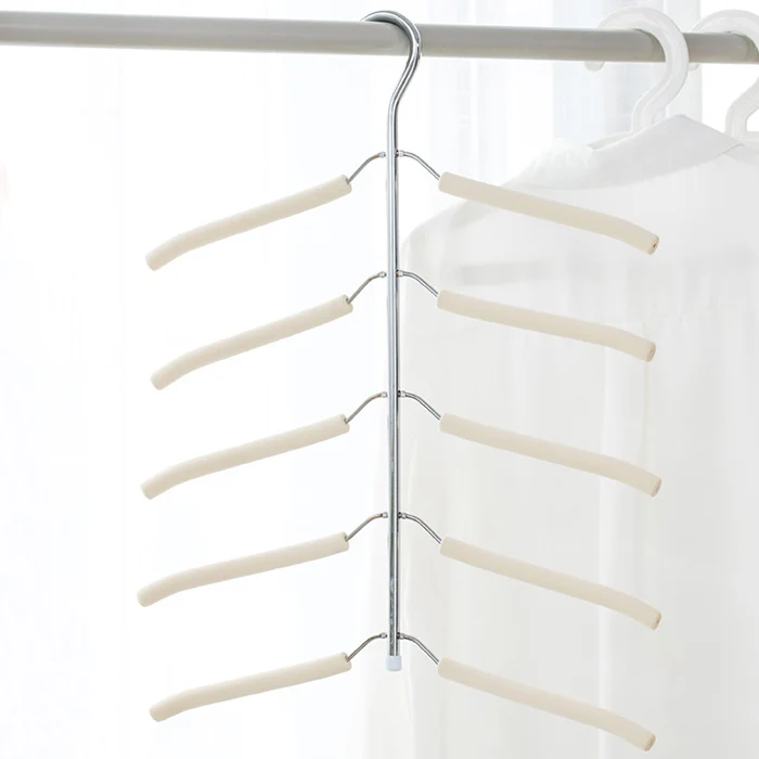 Jordan Judy Fish Bone 5 Layers Hanger Drying Rack Multi-Function Wardrobe Clothing Support Storage Racks | Дом и сад