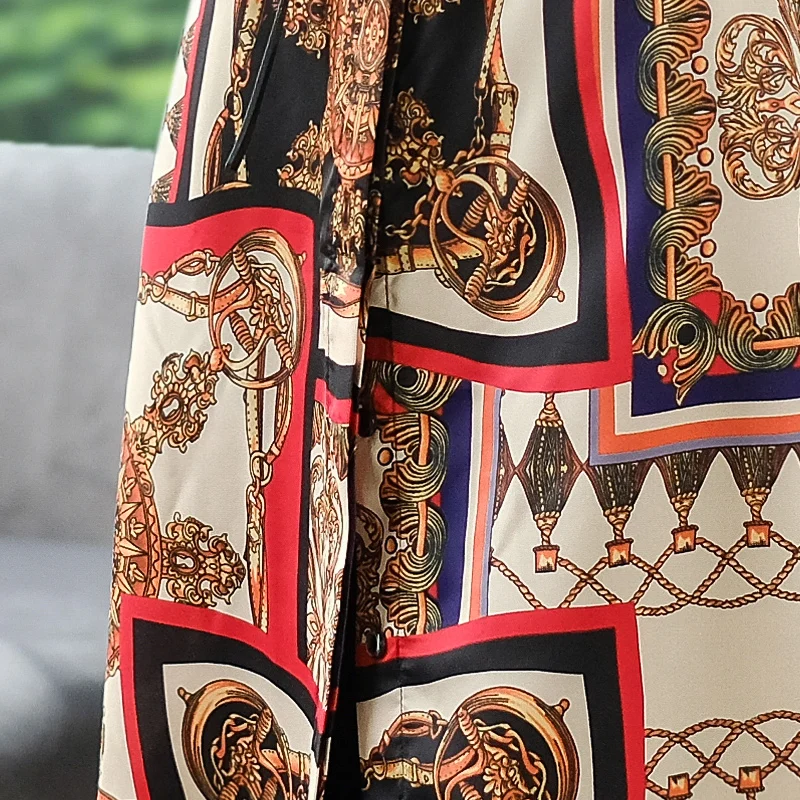 Brand Long Cardigan 2019 Spring Summer Women New Casual Fashion Print Lapel European Style Female |