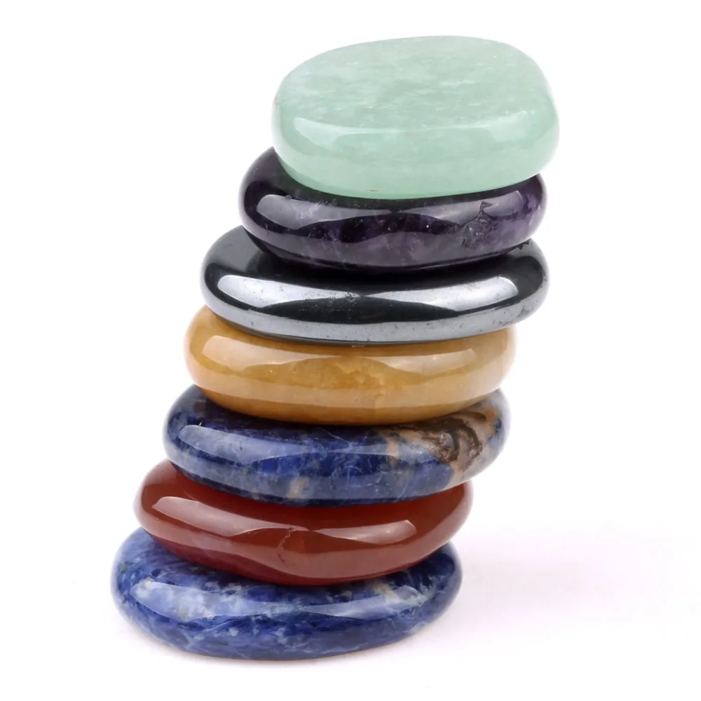 Набор из 7 предметов набор натурального кристалла и пальмового камня для лечения