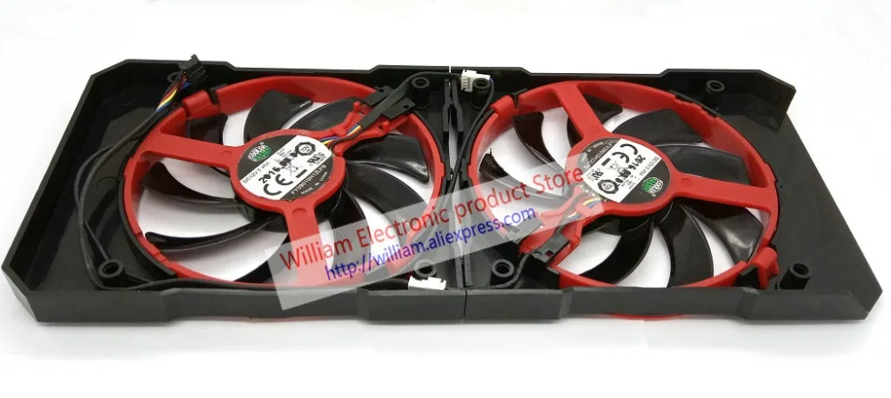 Оригинальный Корпус для видеокарты XFX R9 380 380X 370 370X RX460 560 охлаждающий вентилятор |