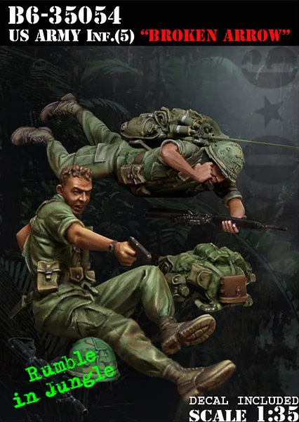 1/35 набор моделей фигурок из смолы вьетнамские Военные солдаты США (2 шт./лот)
