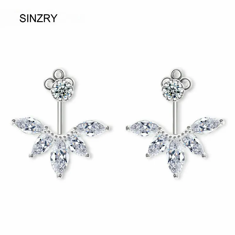 Корейские серьги-гвоздики для девочек SINZRY уникальный дизайн прозрачные белые