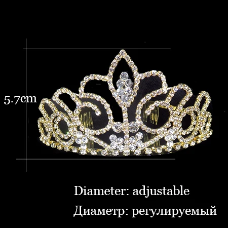 11 Большая диадема барокко свадебная корона диадемы и повязка в виде короны аксессуары для волос свадебная тиара, украшение на голову Принцесса Королева Корона - Окраска металла: 11