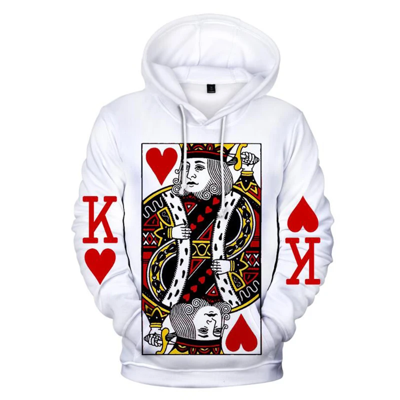 Парные толстовки King Queen с 3D принтом свитшот для влюбленных модная уличная одежда