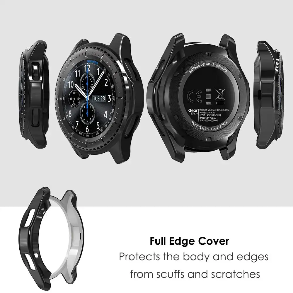 Мягкий ультра-тонкий ТПУ защитный чехол для samsung Galaxy Watch 42 мм 46 мм Защитная крышка оболочка Полная Защитная повязка для gear S3