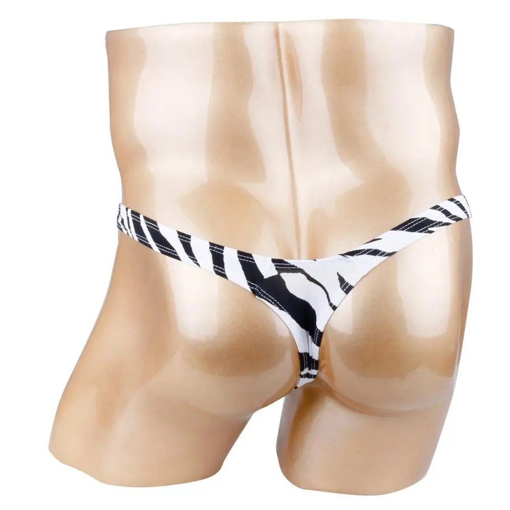 Стринги Jockstrap мужские трусы танга с мешочком для выпуклости стринги Zebra Т