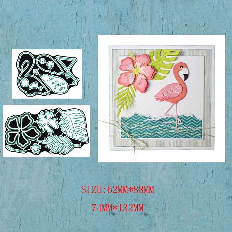 

LLove CCraft Flamingo & Summer Flower Metal Cutting Dies for DIY Scrapbooking Album Paper Cards Decorative Crafts Embossing die