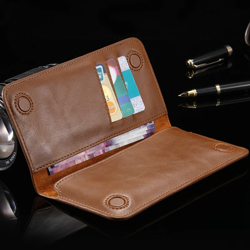 

FLOVEME Leather Wallet Case For Samsung Galaxy Note 5 LG G5 Case For iPhone 7 Vintage Universal Mobile Phone Cases Card Pocket