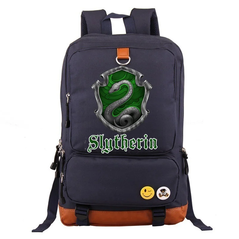 Школьный Рюкзак Hufflepuff Slytherin Gryffindor для мальчиков и девочек, женский рюкзак, школьные сумки для подростков, Холщовый мужской студенческий рюкзак