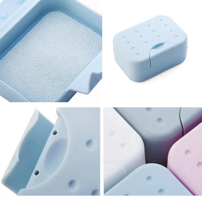 New Portable Travel Soap Dish Box Case Plastic Waterproof Lock Leak with Lid Dishes Holder Container Bathroom Supplies | Дом и сад