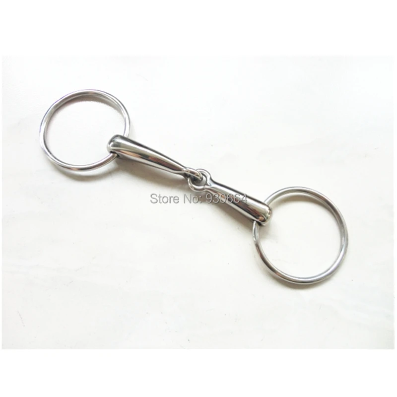 Кольцо из нержавеющей стали Snaffle Bit лошадиный полый мундштук 12 см продукция для
