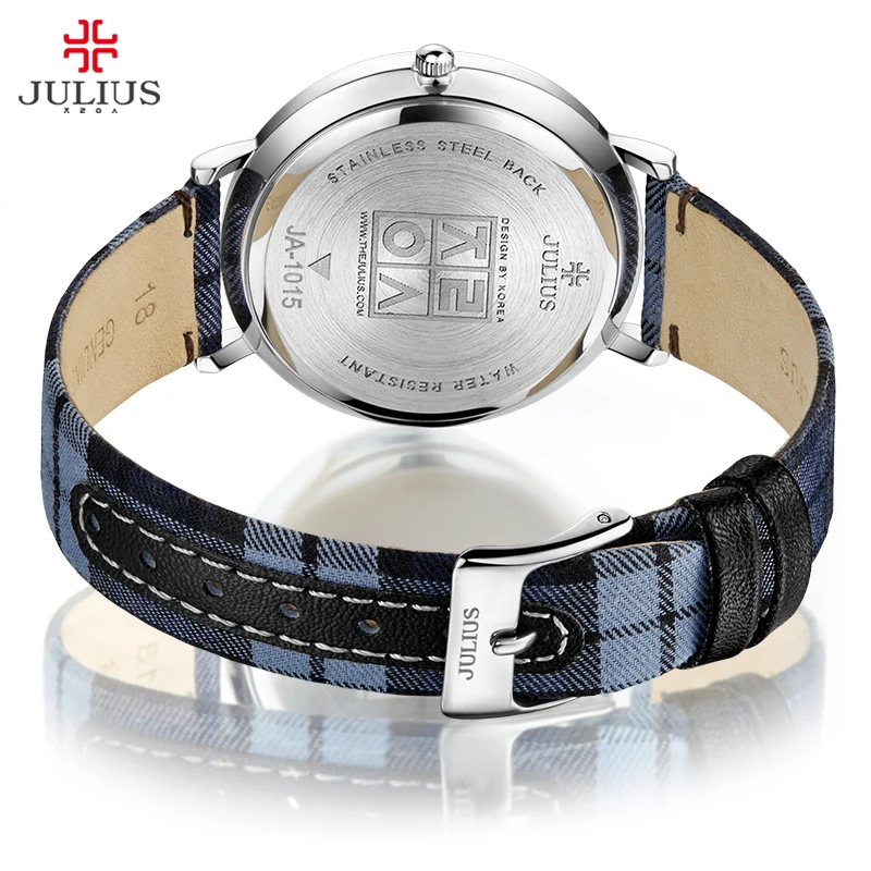 Часы Julius женские кварцевые в японском стиле унисекс модные британском клетку с