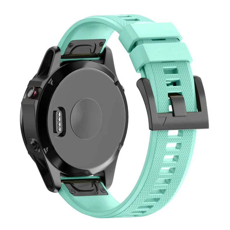 Teal 26 22 20 мм Quick Release Easy Fit Силиконовый ремешок для наручных часов Garmin Fenix 5X Plus/Fenix 5 Plus/Fenix 5S Plus - Color: Teal