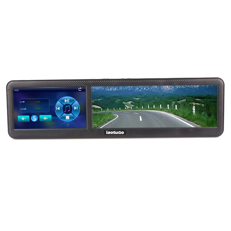Зеркало заднего вида iaotuGo GPS 4 3 дюйма MTK навигатор wince 6 0 bluetooth AV in FM 4G бесплатные