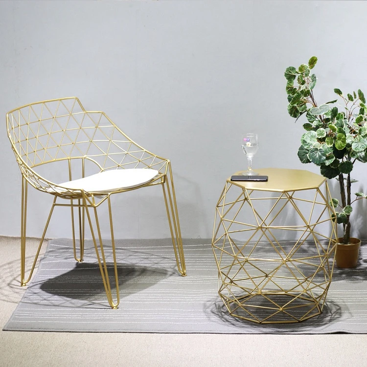 Louis Fashion Coffee Tables Modern Nordic Golden Simple Living Room Sofa Small Apartment Balcony Originality |