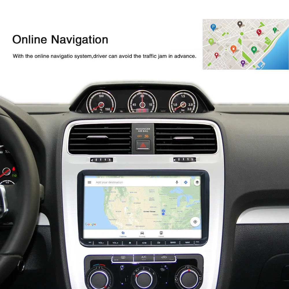 " Автомагнитола для VW Polo Golf Volkswagen Android 8,1 радио Coche Авторадио камера заднего вида 1080P зеркальная связь радио самоходов