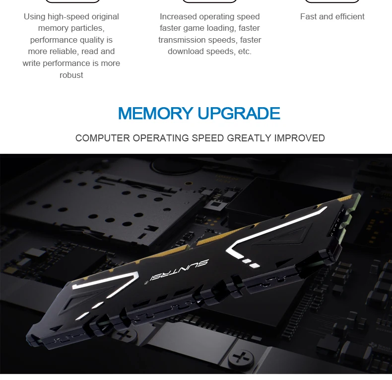 Suntrsi оперативная Память DDR4 4 ГБ 8 ГБ высокоскоростная оперативная память 16 Гб 2400 МГц 1,2 в 288pin настольная поддержка памяти материнская плата