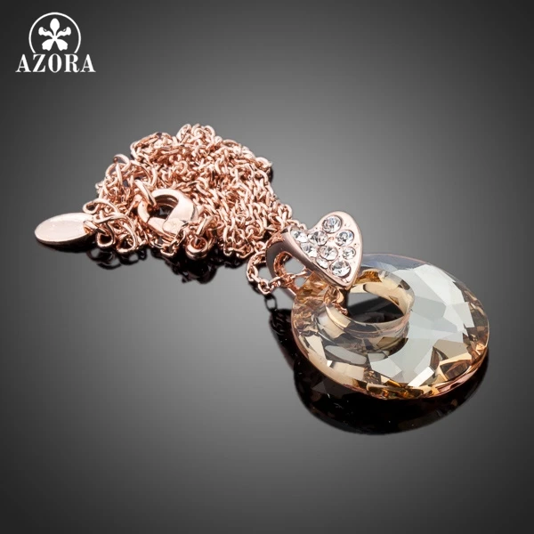 Ожерелье с австрийским хрусталем Stellux розовое золото TN0101|necklace a|pendant necklacejewelry pendant |