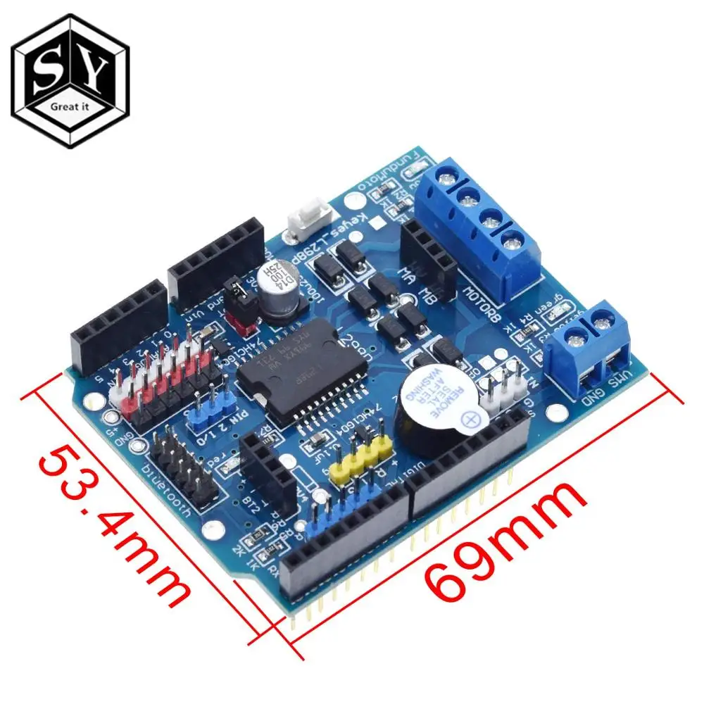 Great IT L298P контроллер скорости ШИМ двойной высокомощный H образный драйвер Bluetooth