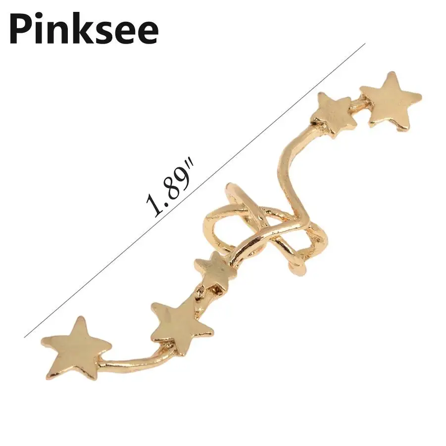 1 шт. популярные корейские серьги-клипсы со звездами клипсы для костей женские