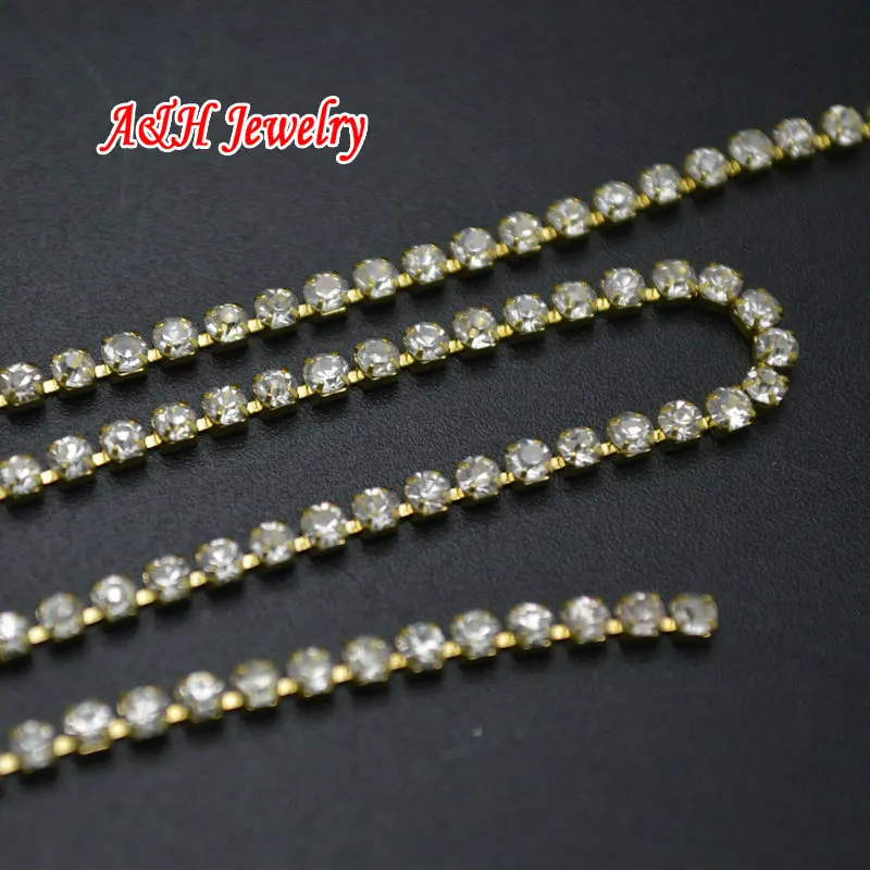 

25 Meters 3mm Diameter High Quality Prong Setting Alloy Chains For Bracelets & Necklace Making DIY Jewelry Findings