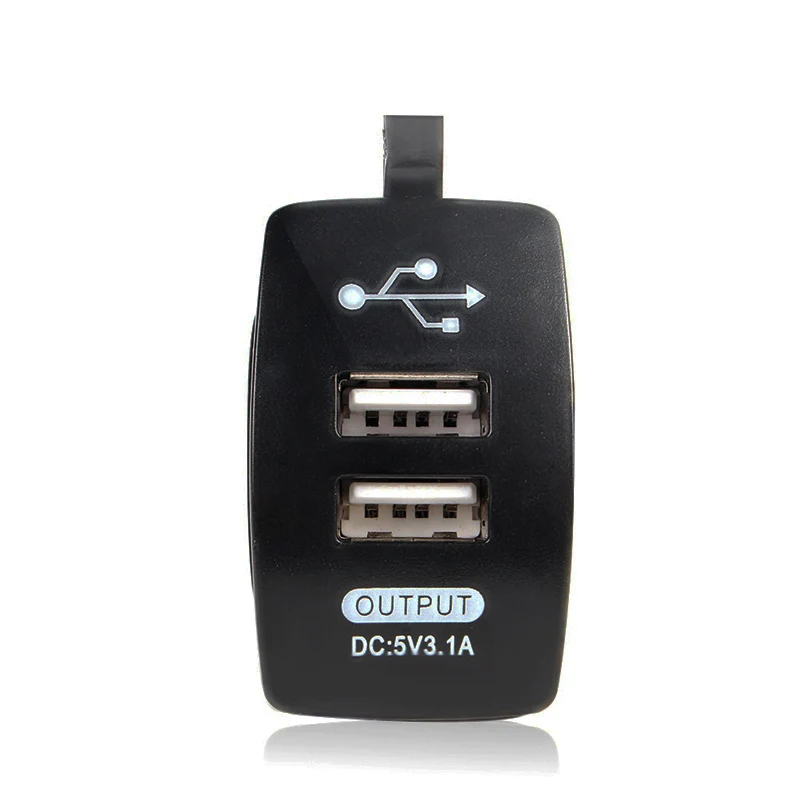 Двойное зарядное устройство USB автомобильный прикуриватель для мотоциклов