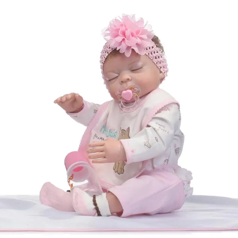Nicery 22 дюйма 55 см Bebe Reborn Baby Doll Жесткий Силиконовый мальчик девочка игрушка подарок