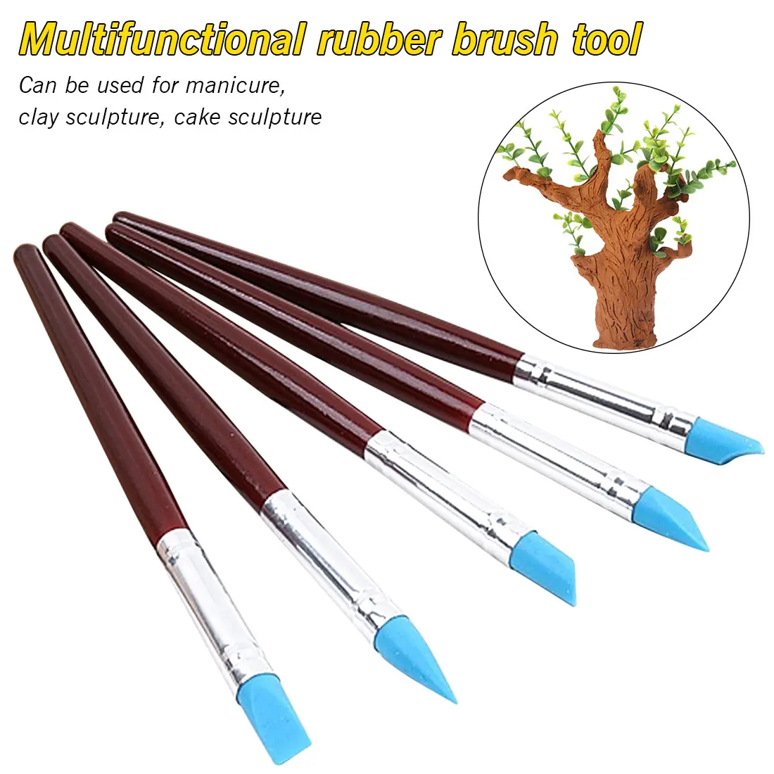 5 шт. набор инструментов для моделирования керамики из полимера деревянная ручка