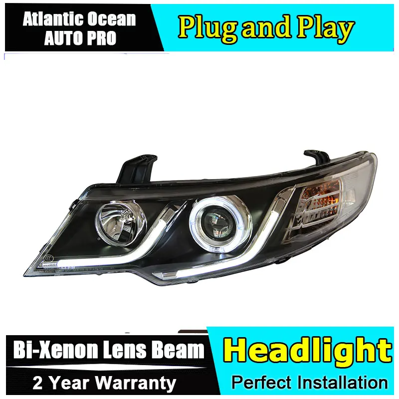 Автостайлинг для KIA FORTE фары 2011 2014 светодиодные CERATO led drl проектор комплект HID