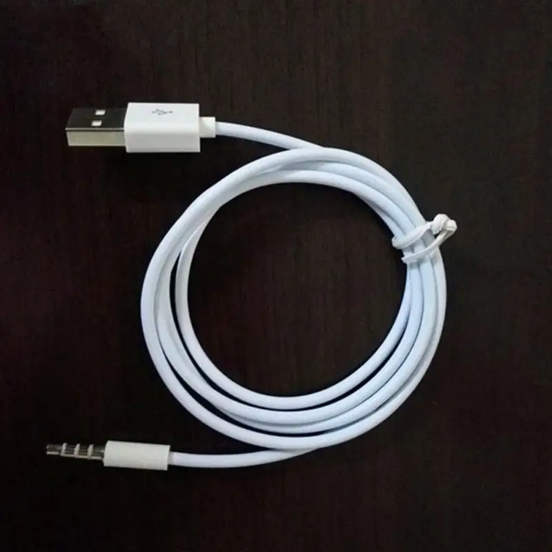 1 м USB Кабель адаптер для передачи данных/зарядки 3 5 мм AUX аудио разъем 2 0 кабель