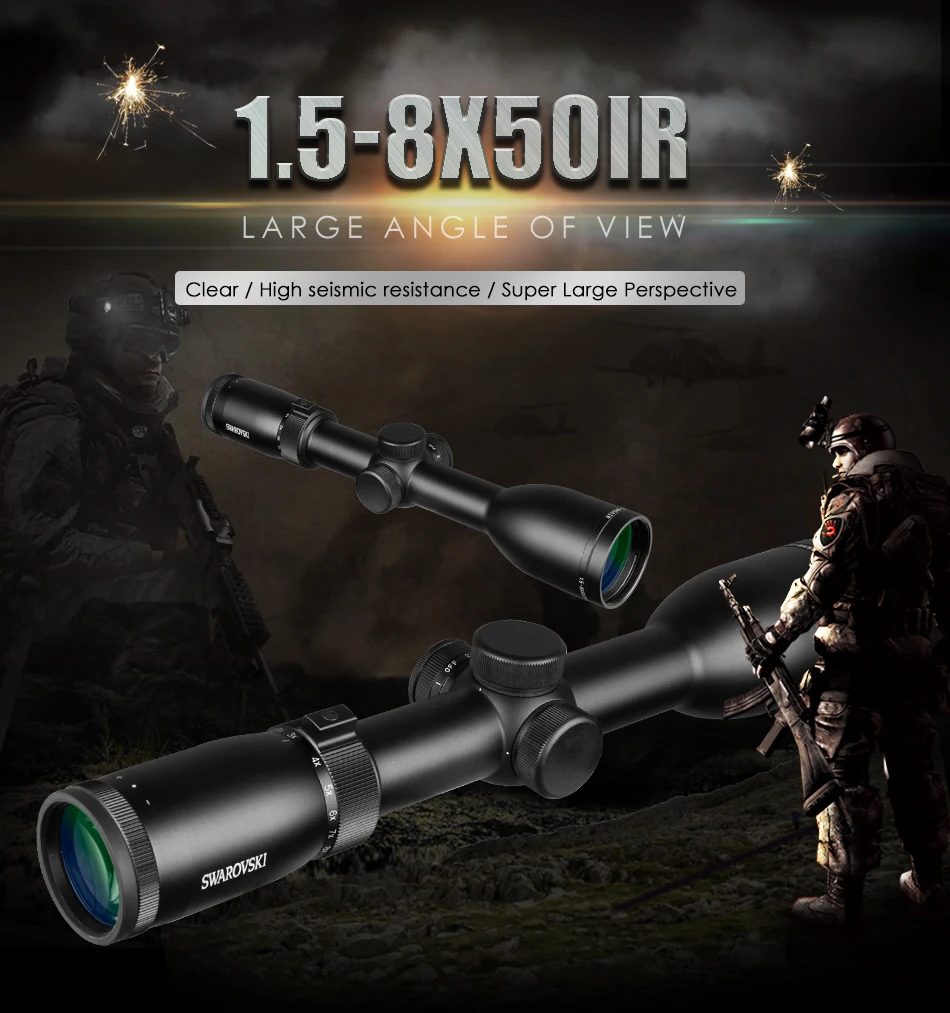 Swarovskl IRZ3 1,5-8x50 винтовки прицелы F15 красная точка сетка охотничий прицел Открытый охотничий прицел
