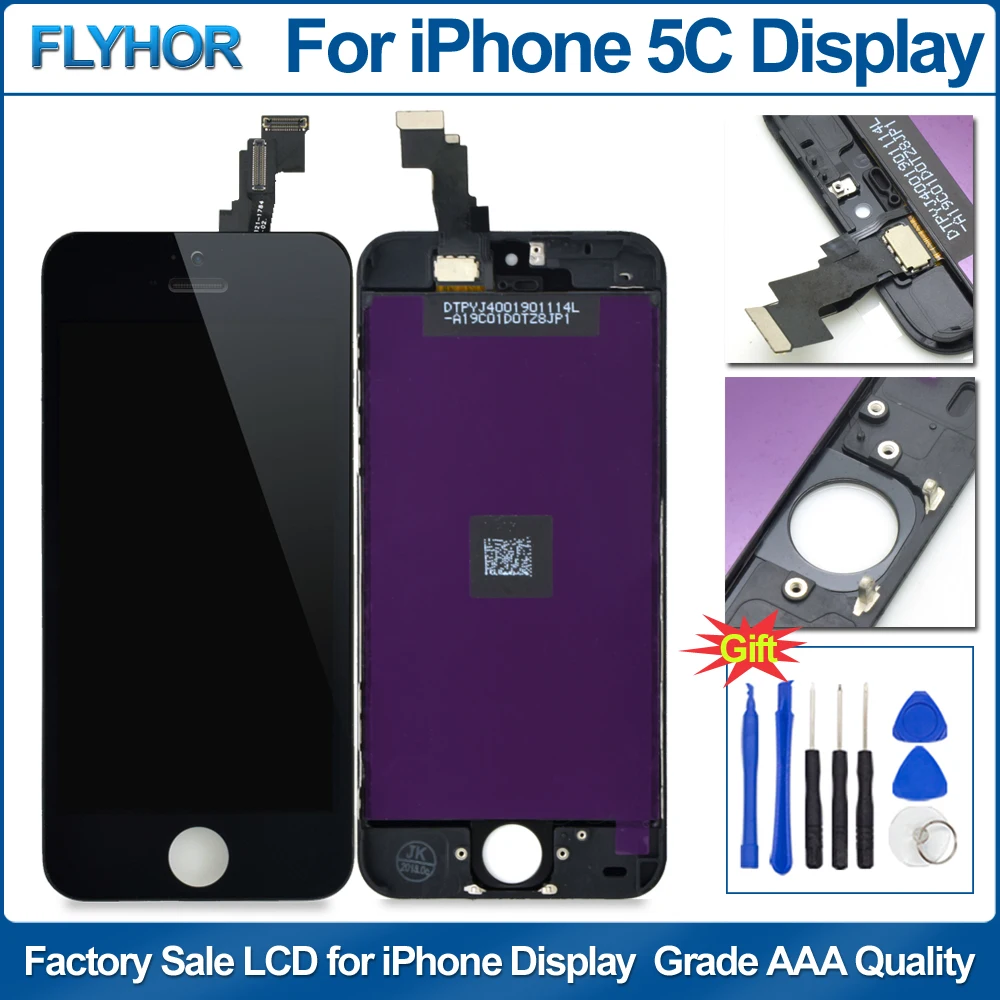 AAA Quality LCD Screen for iPhone 5C Display Touch Assembly With Digitizer Glass 5 5S Parts | Мобильные телефоны и