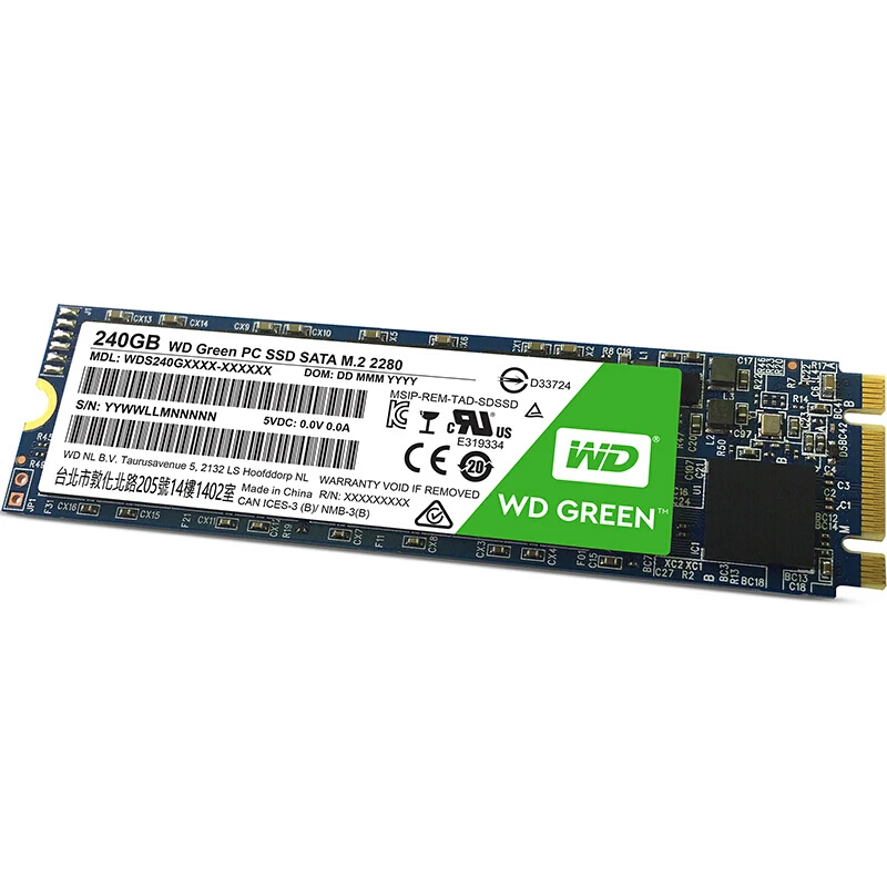 Внутренний жесткий диск WD SSD GREEN PC 120 ГБ 240 M.2(2280) NGFF для ноутбука|Внутренние